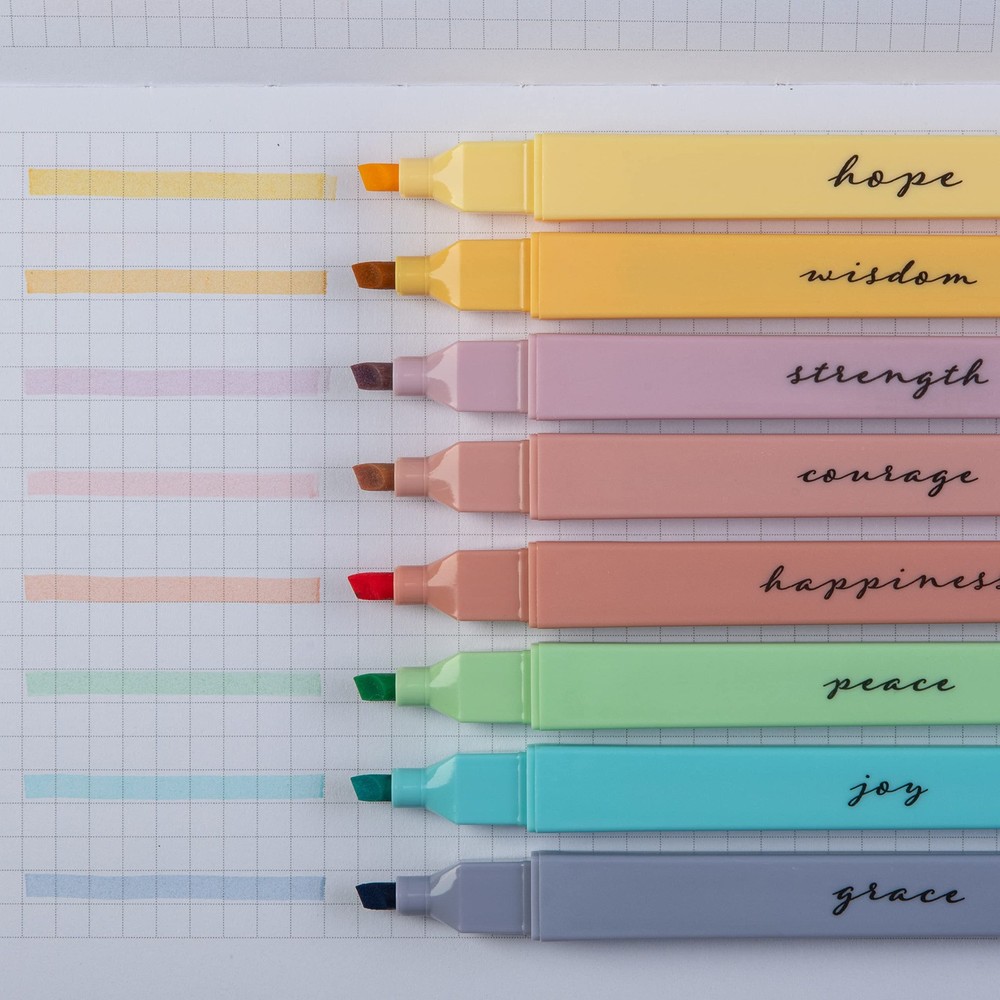 DIVERSEBEE Bible Highlighters with Soft Chisel Tip, 8 Pack 8 Pack, Pastel