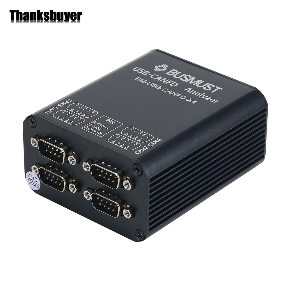 CAN Analyzer 4 Channel CANFD Analyzer USB to CANFD Busmaster Upper Computer pe66