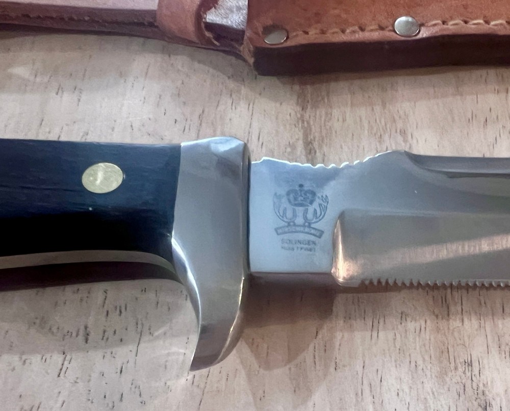 HIRSCHKRONE BUND SOLINGEN PILOT FIGHTING FIXED BLADE KNIFE RARE