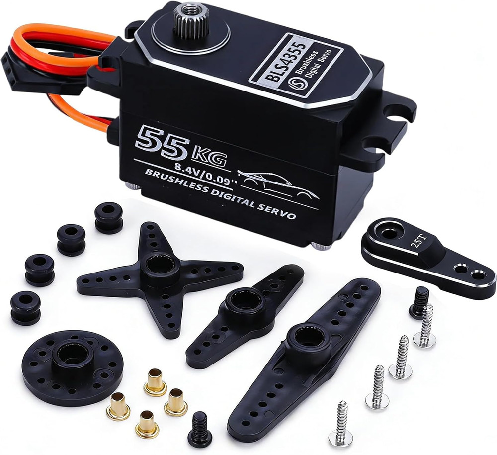55kg Low-Profile Servo Programmable Brushless Digital Servo 0.09Sec High Speed