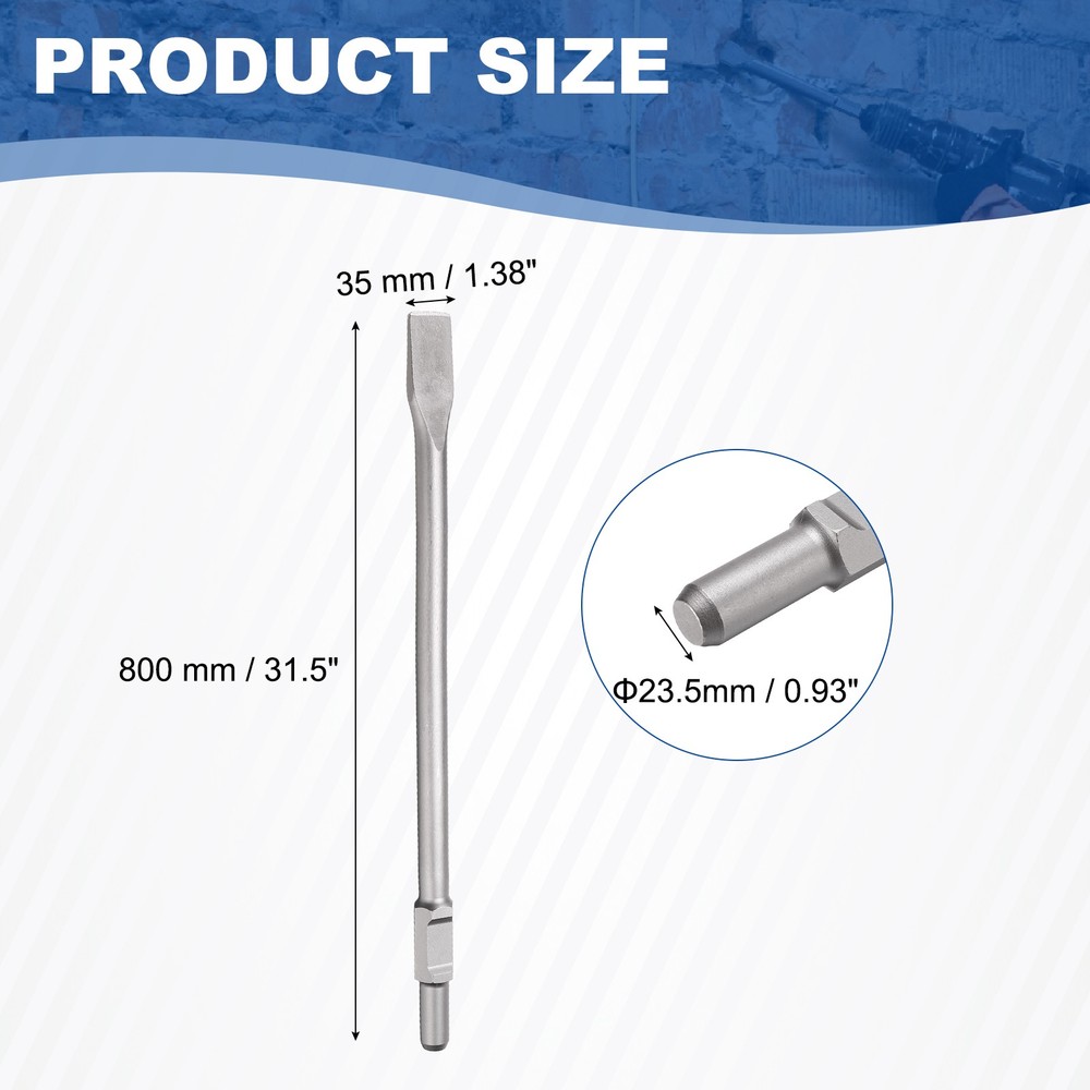 Floor Scraper Chisel 65A Shank Steel Digging Flat Shovel Chisel Width 34.5mm