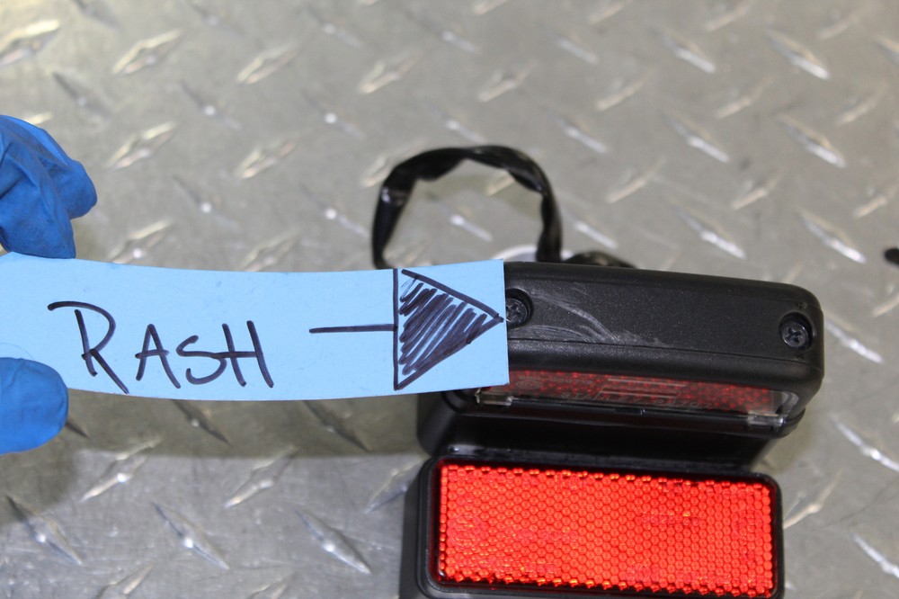 2014 HONDA CB500F LICENSE PLATE LIGHT RASH