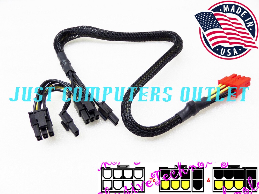 🔥 18" PowerSpec Modular 6+2pin PCIE Cable Set for PS650GSM / PS650BSM PC PSU