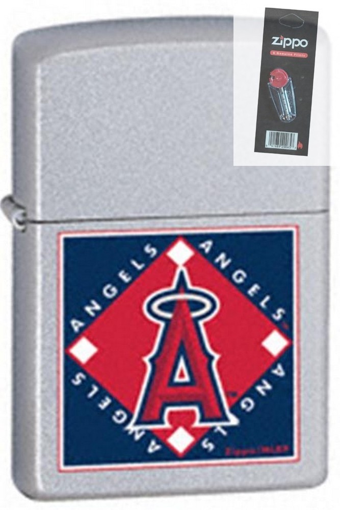 Zippo 22687 mlb angels Lighter + FLINT PACK