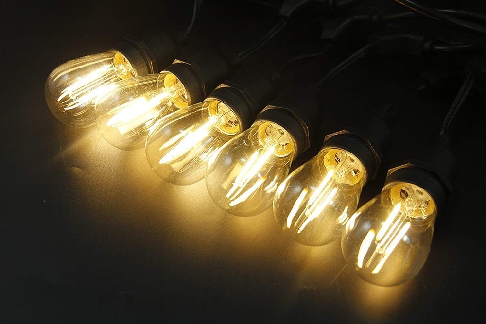 S14 E26 LED Bulbs Outdoor Edison Lights 2W, 15Pack for String Light Replacement