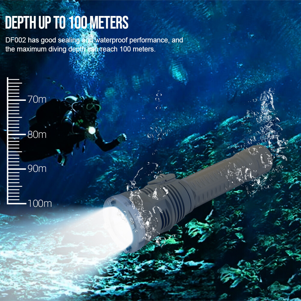 TrustFire Stepless Dimming Rechargeable Flashlight 3200LM LED Diving light US