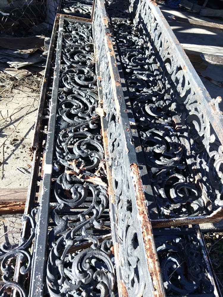 Antique cast iron railing and posts