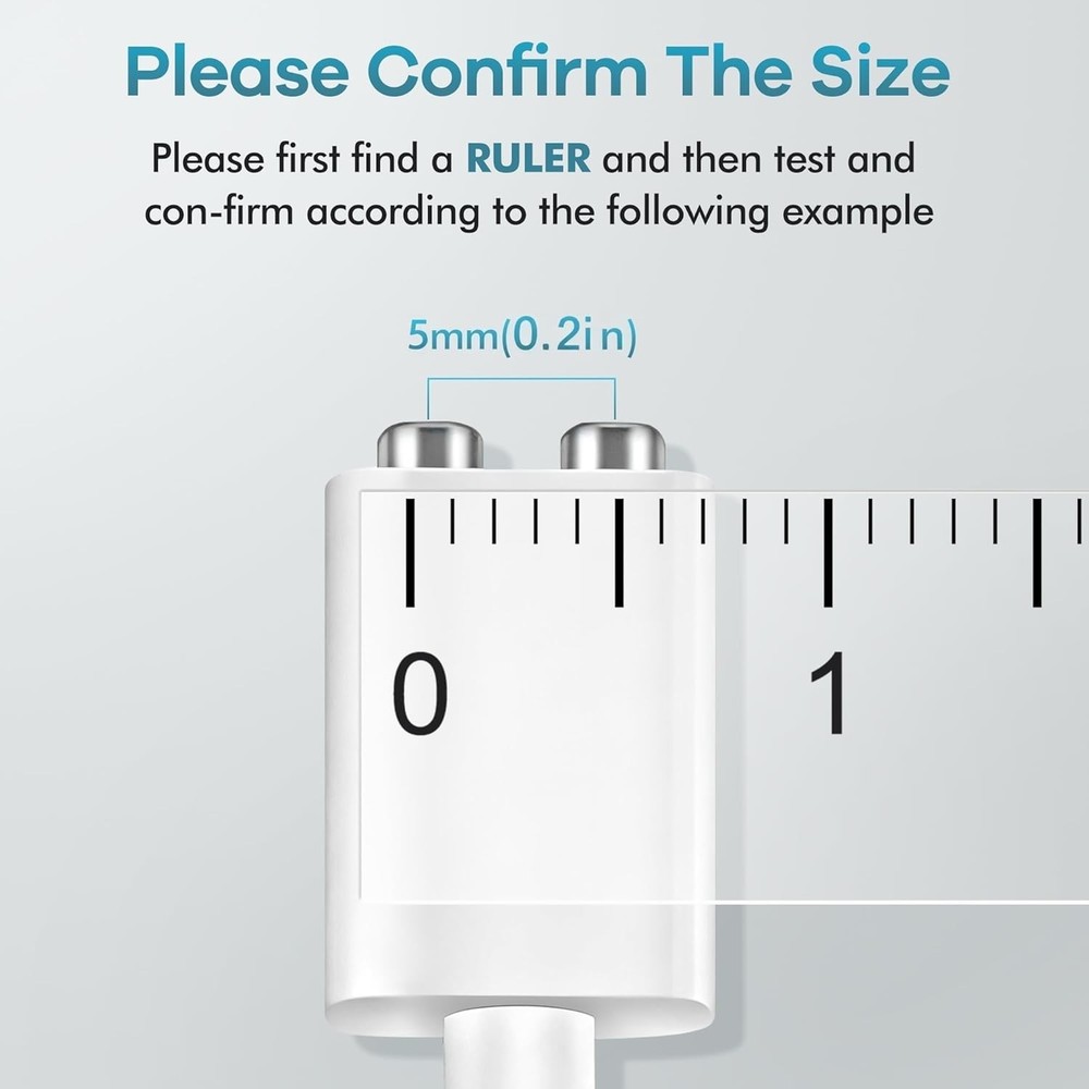 2-Pack Magnetic Charging Cable USB-A & USB-C 2.7ft Detachable Magnet Adapter Set