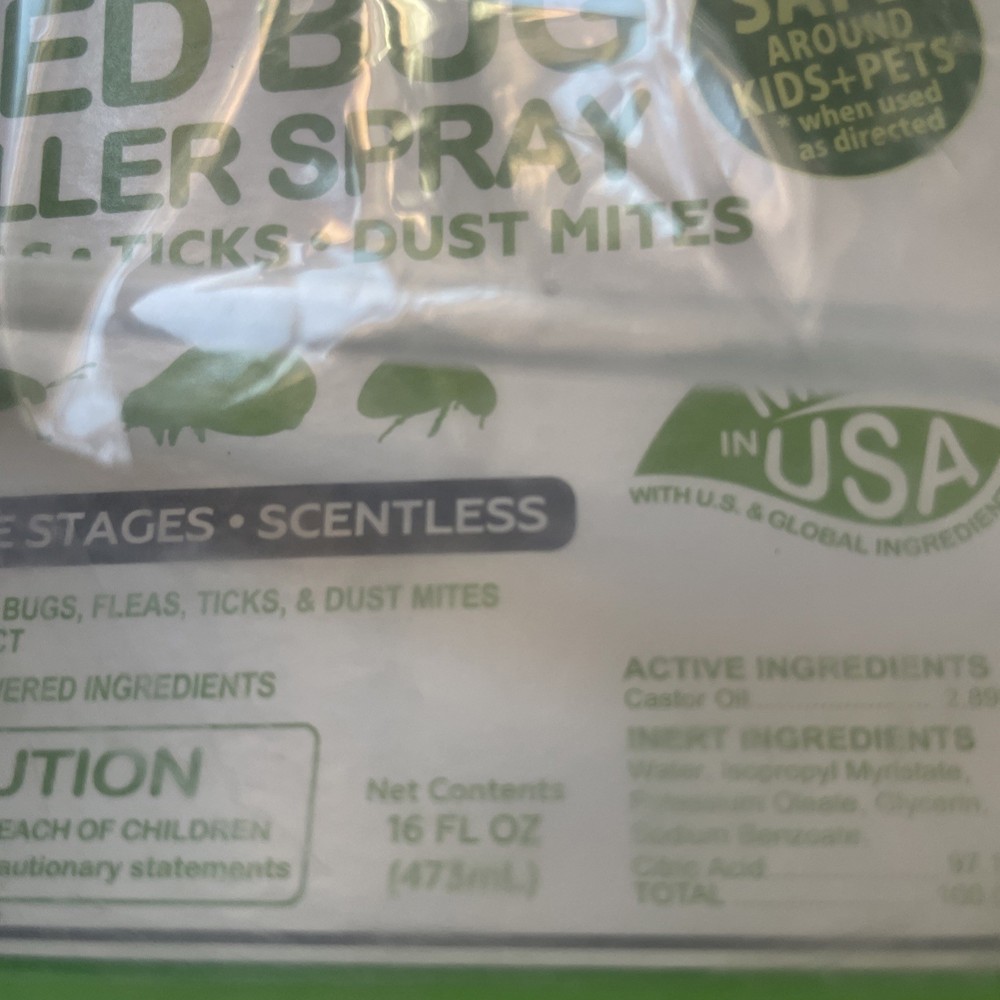 EcoRaider Bed Bug Killer Plant Extract Based 16 fl oz Child/Pet Safe Cedar Scent