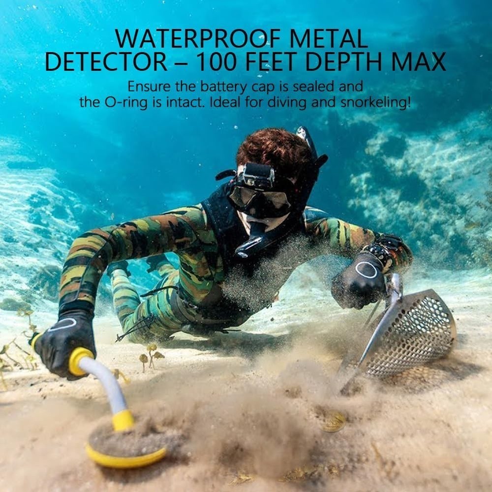 Lightweight Underwater Metal Detector - High Sensitivity with Adjustable Length