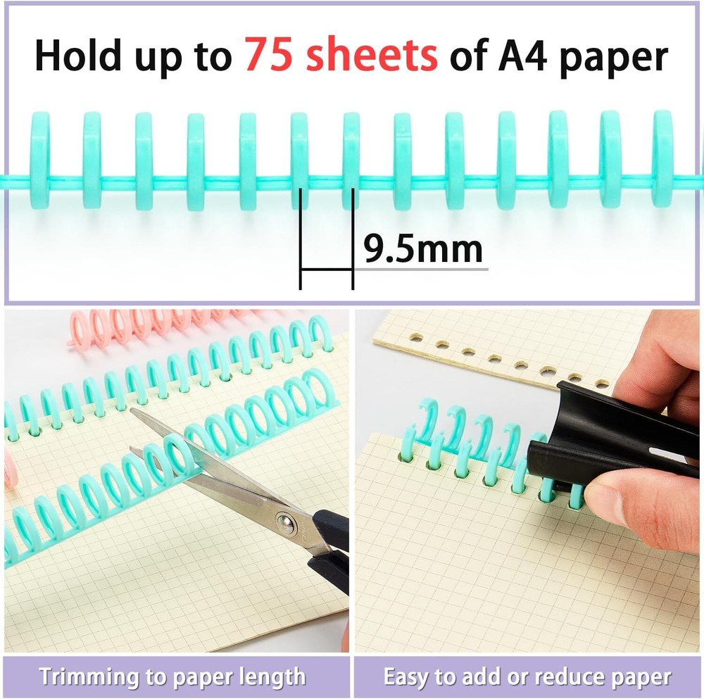 10-Hole Binding Machine for Planners - Metal Manual System with 10...