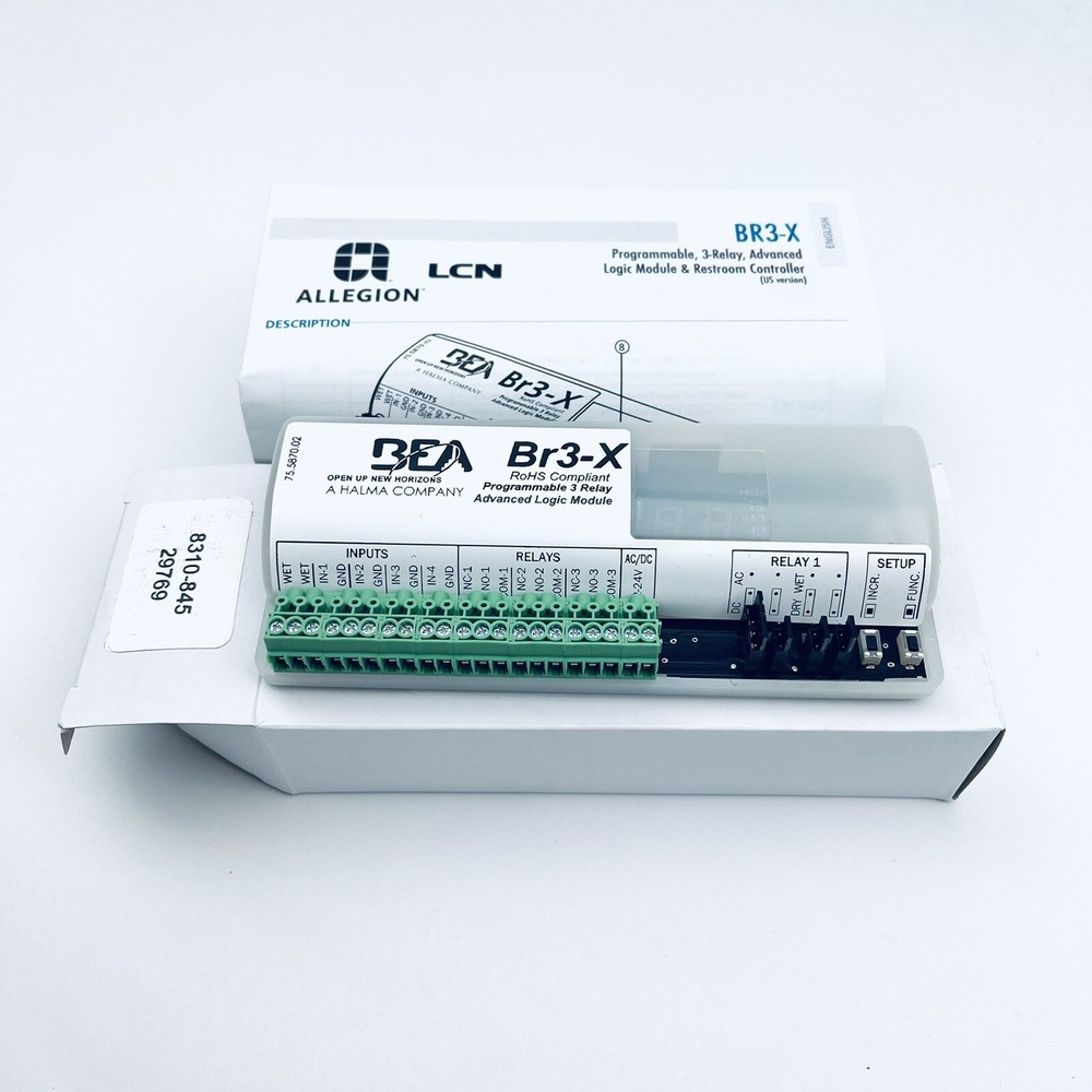 8310-845 LCN LOGIC MODULE & RESTROOM CONTROLLER, 3 RELAY, PROGRAMABLE