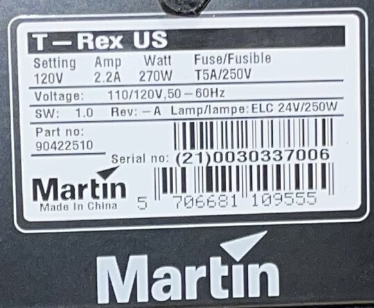 Stage Lighting Martin T-Rex Lighting System for Parties, Specialevent, Group Ban
