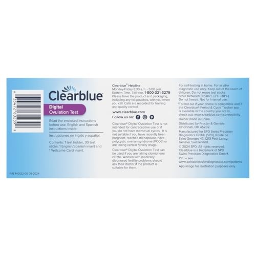 Clearblue Digital Ovulation Test, 30 Count 30 Count, White