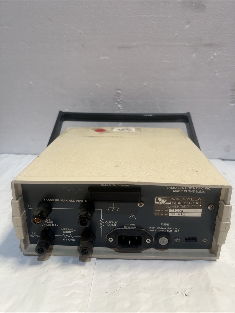 Valhalla Scientific 2110A Digital Power Analyzer & Power Factor Meter 240VAC