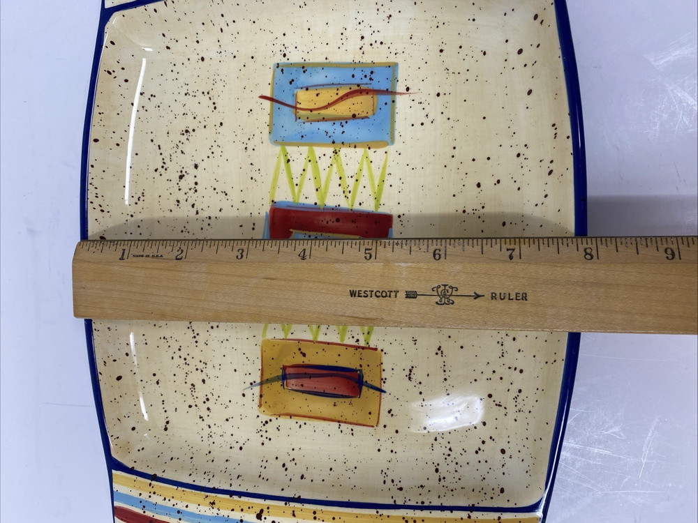 Pfaltzgraff Sedona Rectangular Handled Serving Platter Tray 12” X8” Southwest