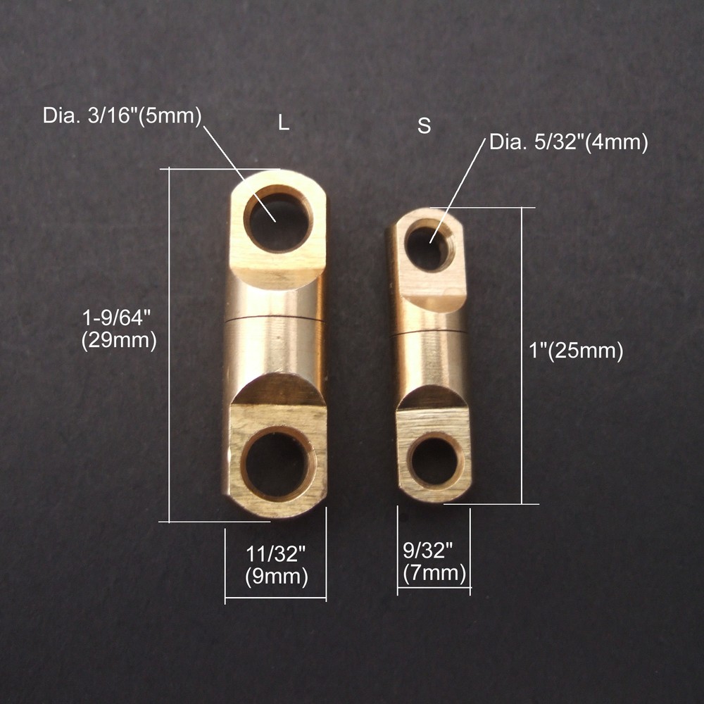 Solid Brass Swivel Round Eye Rotating Connector Key Chain DIY L/S
