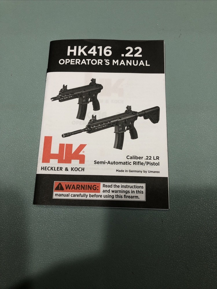 HK 416 Self Loading Rifle/Pistol. .22