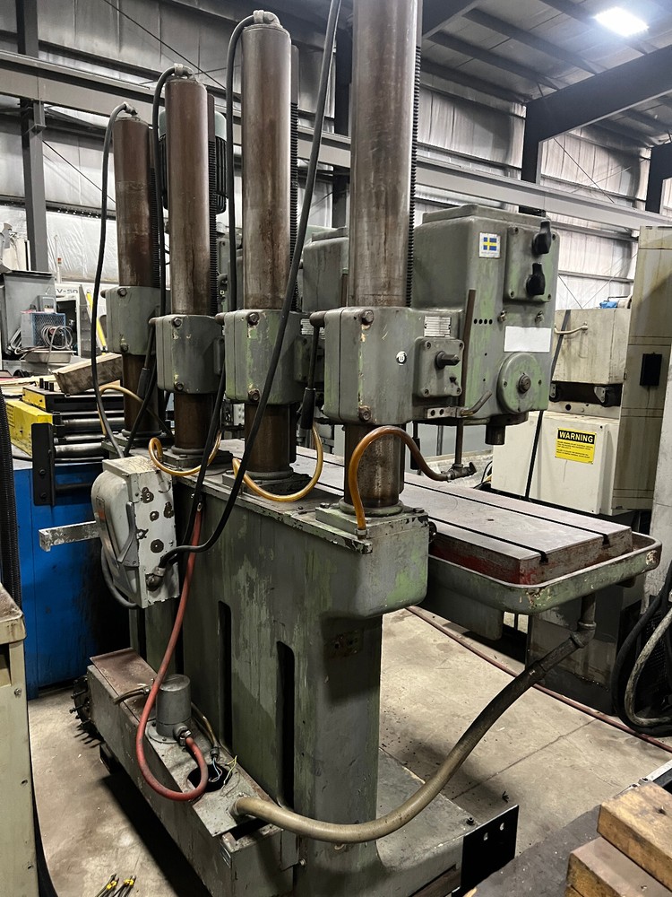 SOLBERGA 4 HEAD DRILL PRESS, MODELS SE725, 16" X 64" TABLE