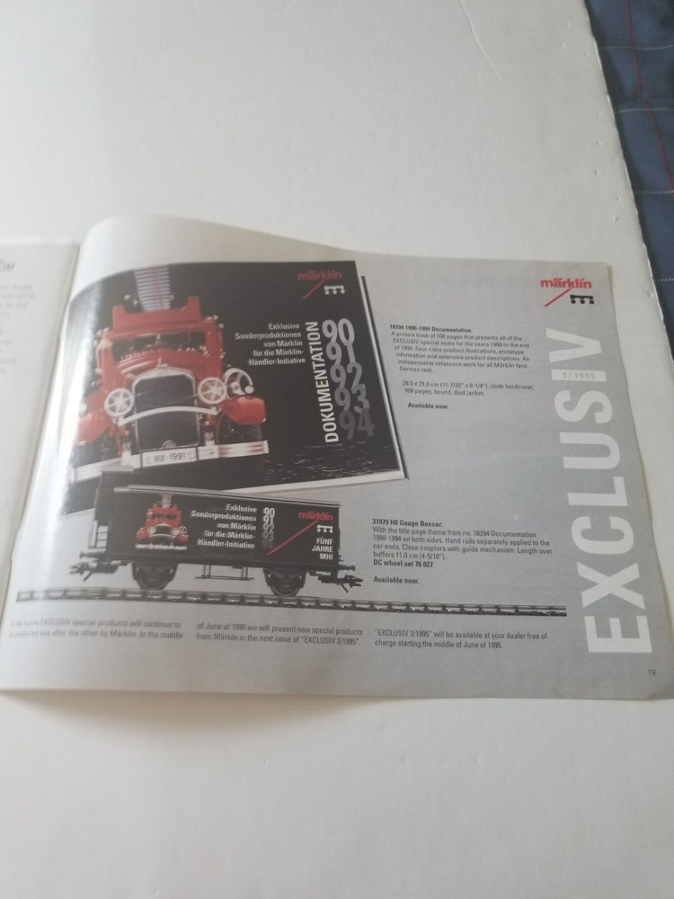 VINTAGE MARKLIN '95 HO TRAIN CATALOG EPHEMERA COLLECTOR