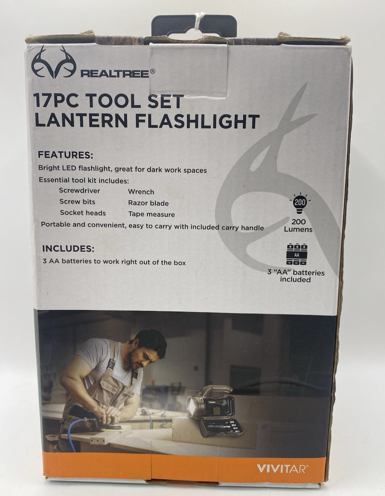 17 PC Tool Set Lantern Flashlight VIVITAR