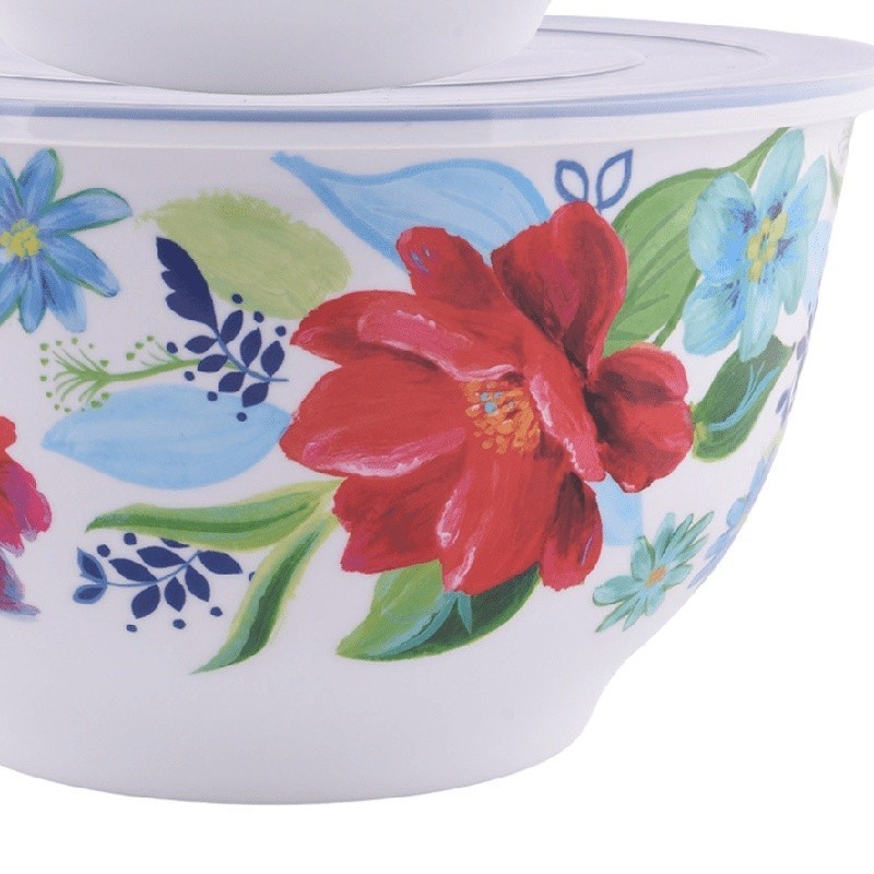 Melamine Mixing Bowl Set 10 Piece Nesting Kitchen Prep Storage Dishwasher Safe