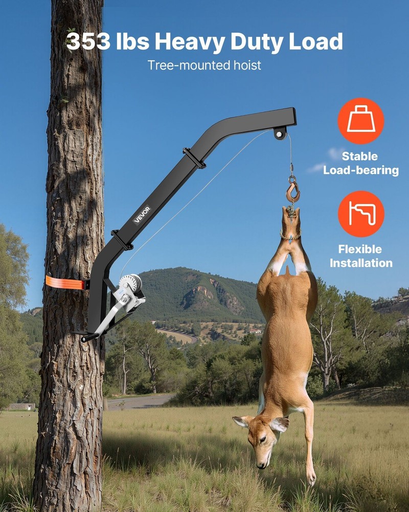 353lb Game Lifting System with Ratchet Mounting Strap