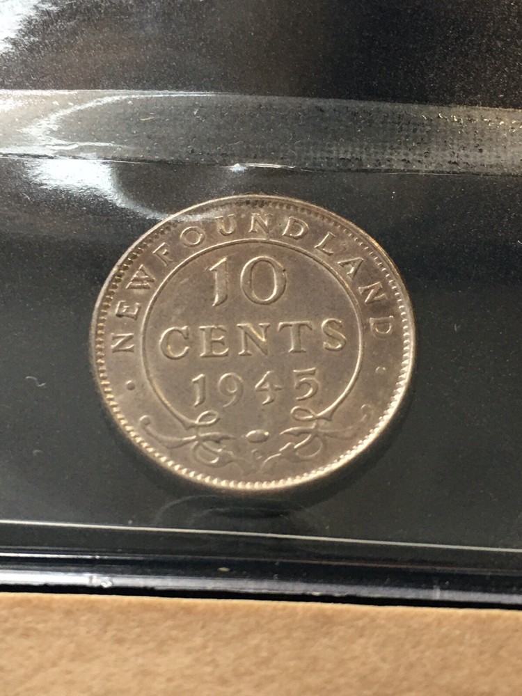 1945C Coin Mart Graded, Newfoundland Ten Cent, **MS-60**