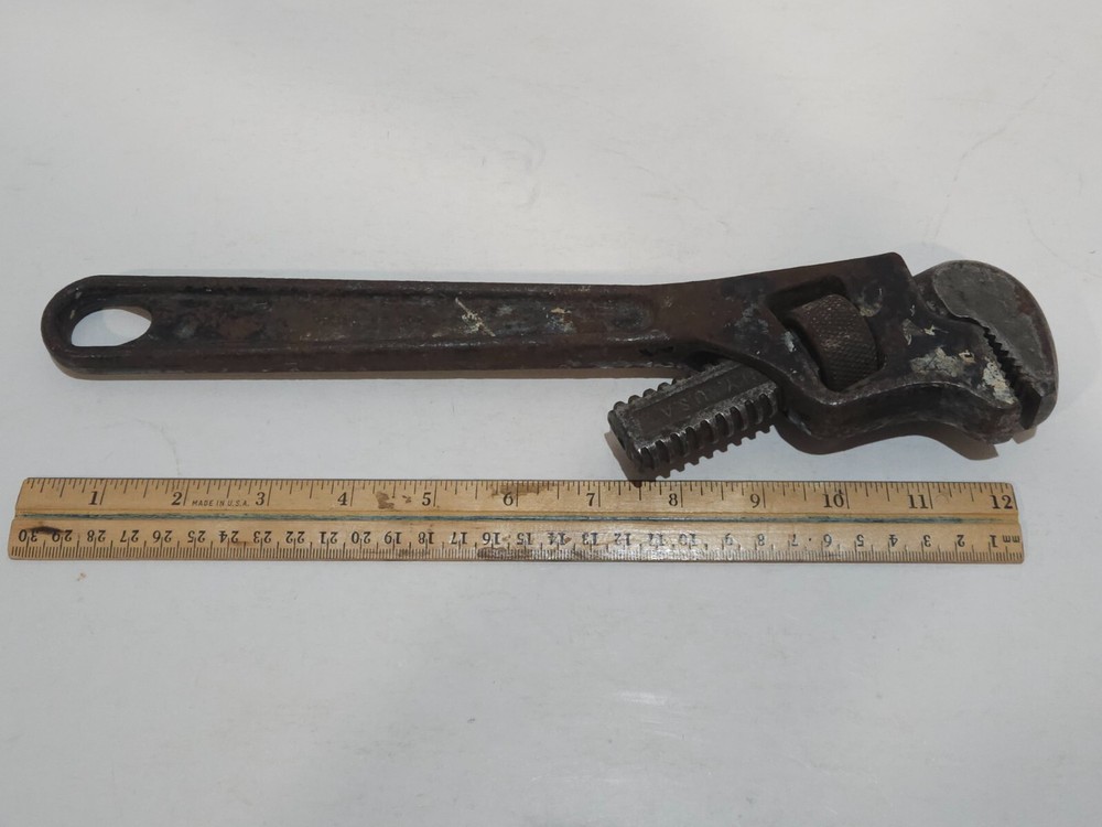 Vintage Ushco Lawson 14" Offset Pipe Wrench