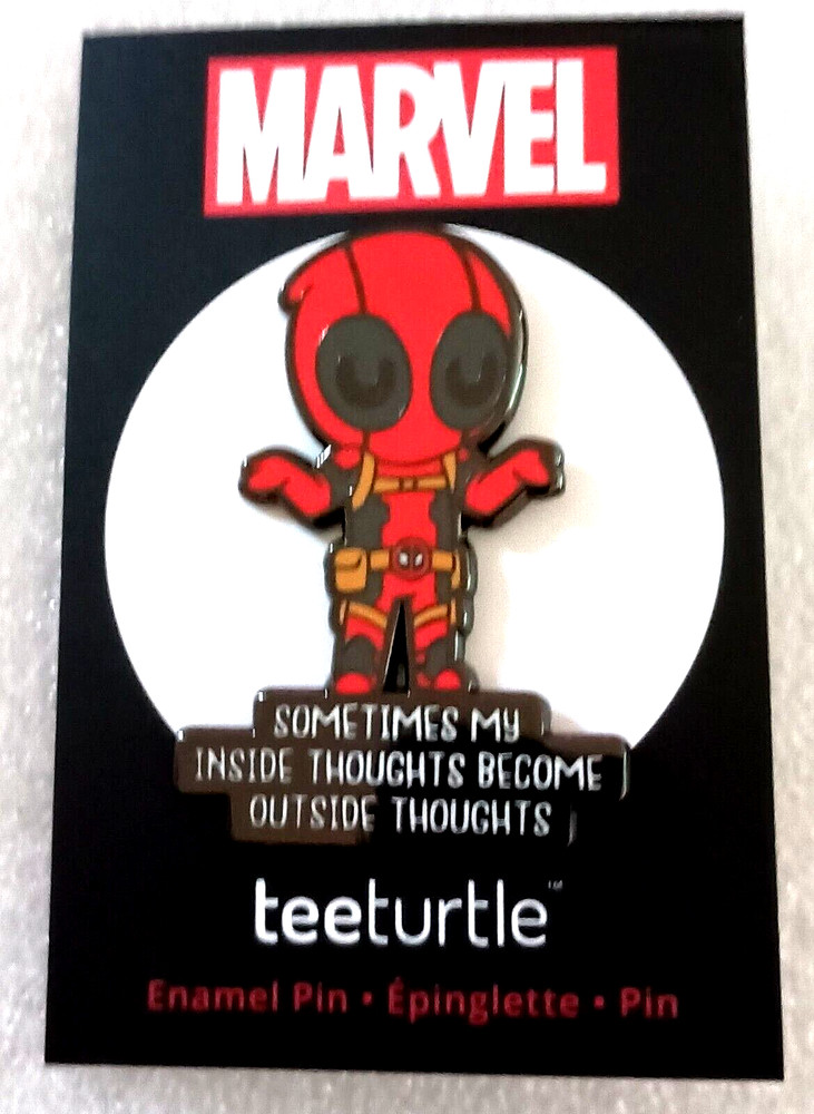 Marvel Deadpool Inside Thoughts TeeTurtle Pin New NOS 2022 MIP
