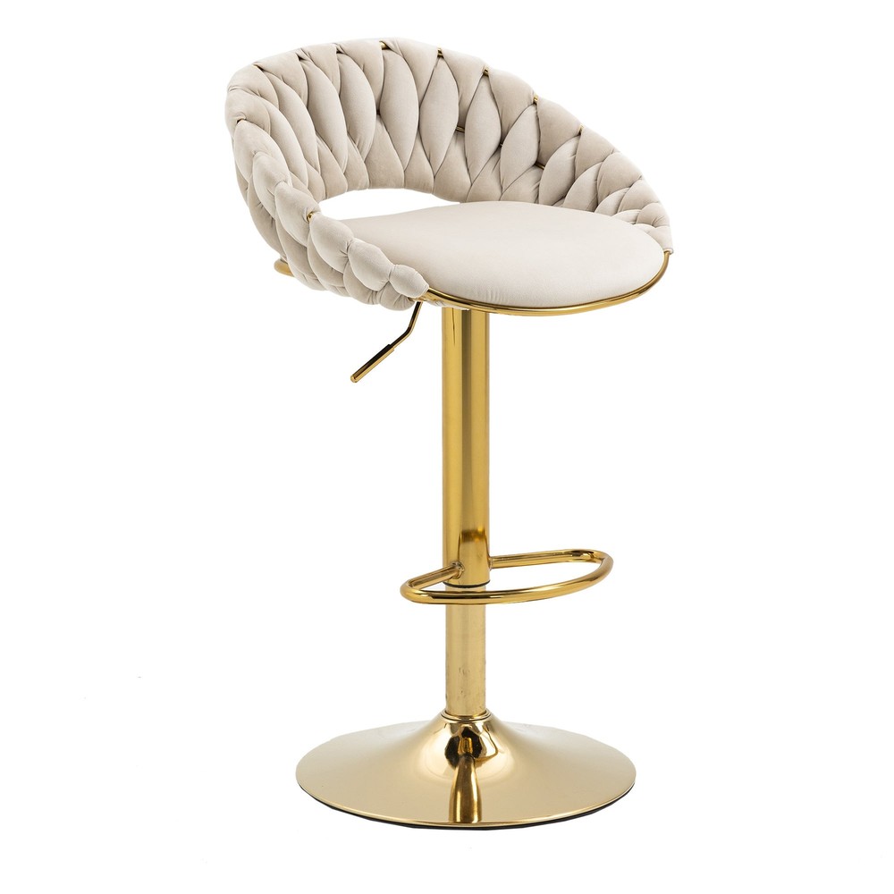 2PC COOLMORE Swivel Bar Stools: Adjustable, Footrest, Kitchen & Dining