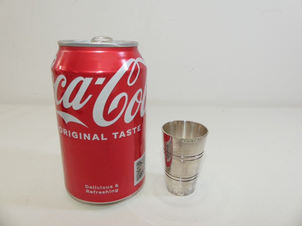 (ref288CB) Vintage silver plated tot measurer