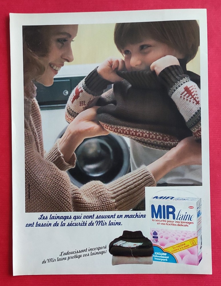 PRESS AD: Laundry MIR Wool Machine - Velvety by DANONE 1981