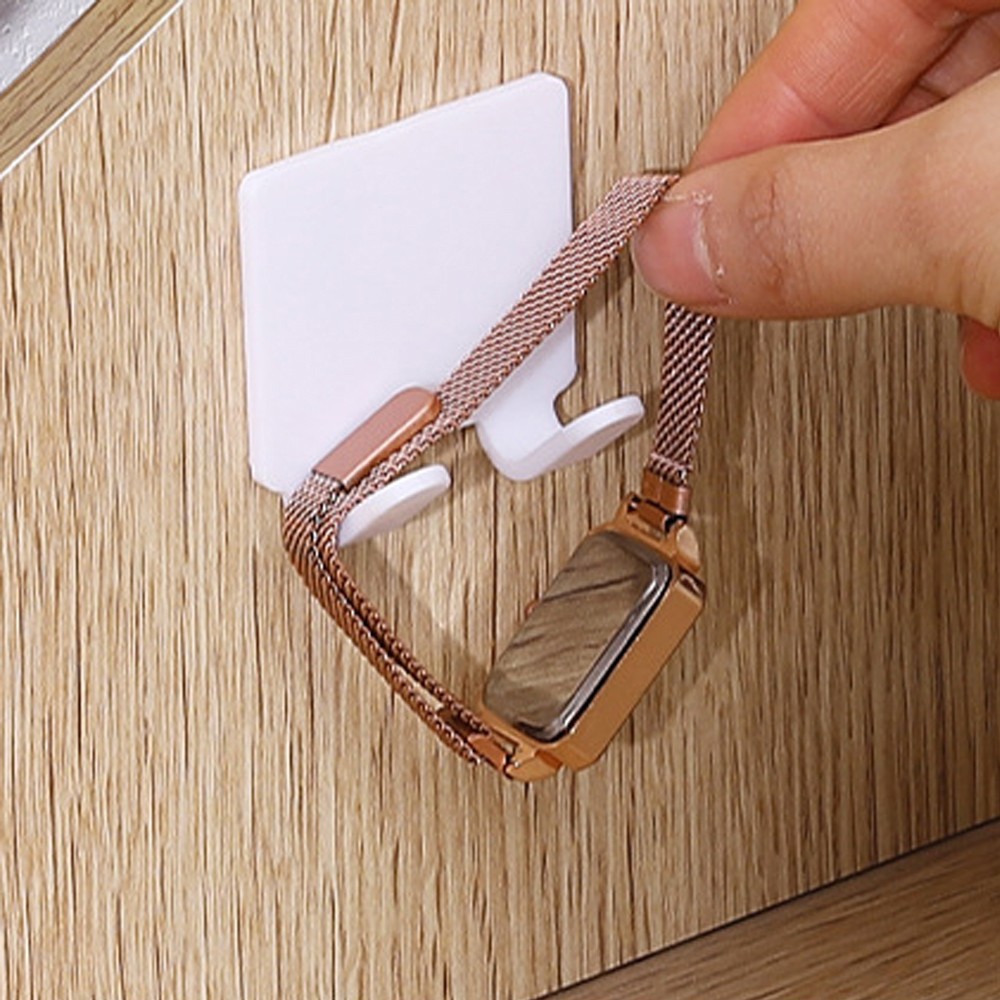 4 Pack White ABS Plastic Razor Holder Wall Mount Bathroom Organizer Modern