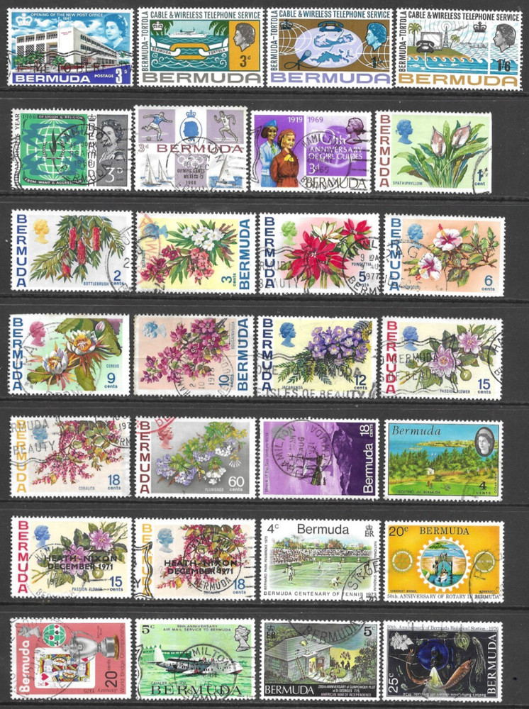 Bermuda 1906-1976 Mixed Selection 101 x Values MH/Used