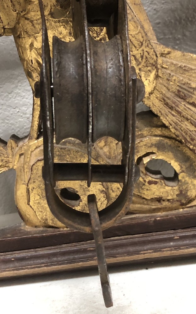 Antique Double Pulley - Rustic