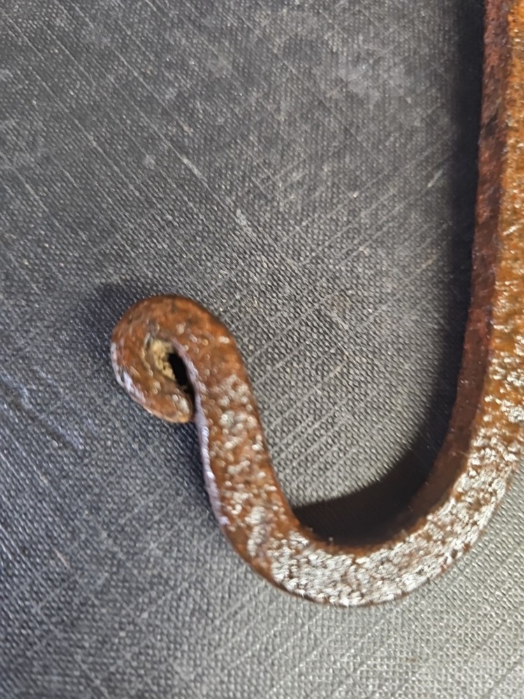 Antique 18th C Wrought Iron S Hook Blacksmith Made