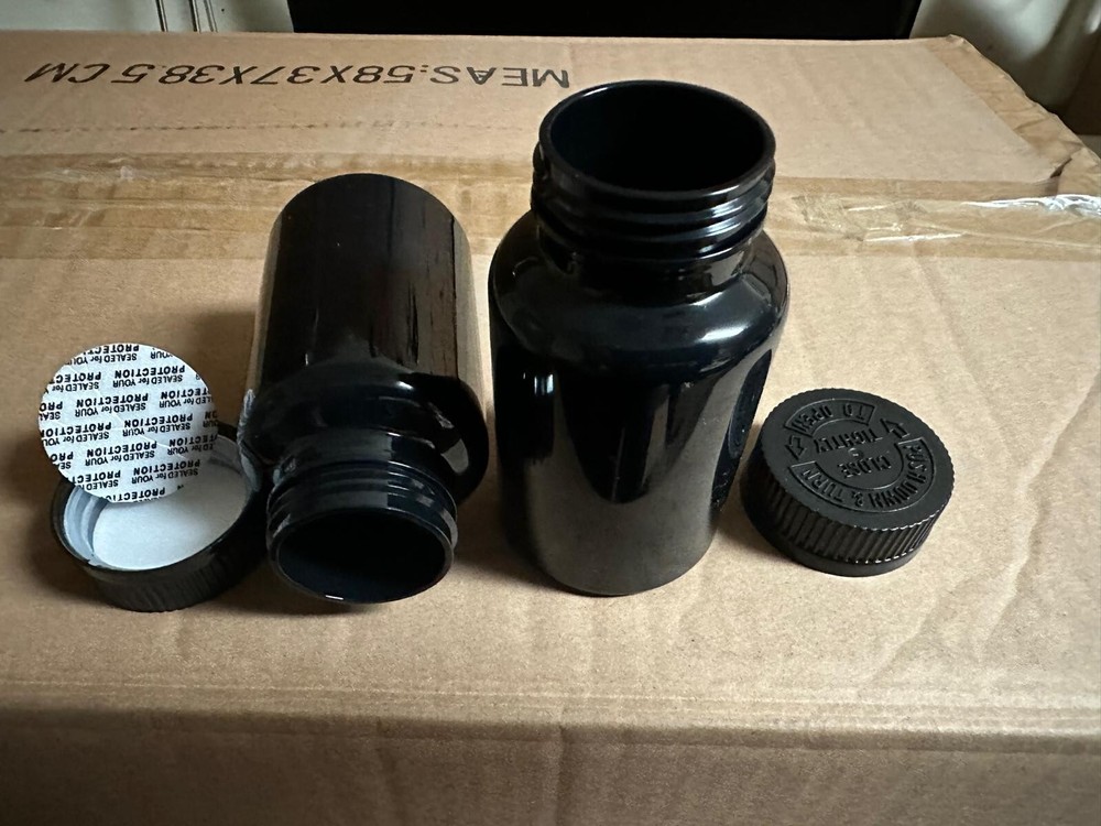 plastic  Black  bottles  with CRC cap include pressure sensitive seal.336 unit