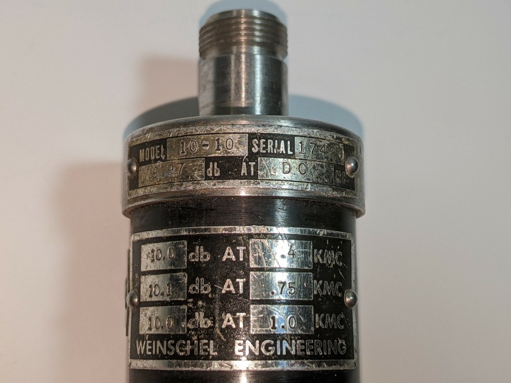 Weinschel Engineering Precision Attenuator 9.97 DB Model 10-10