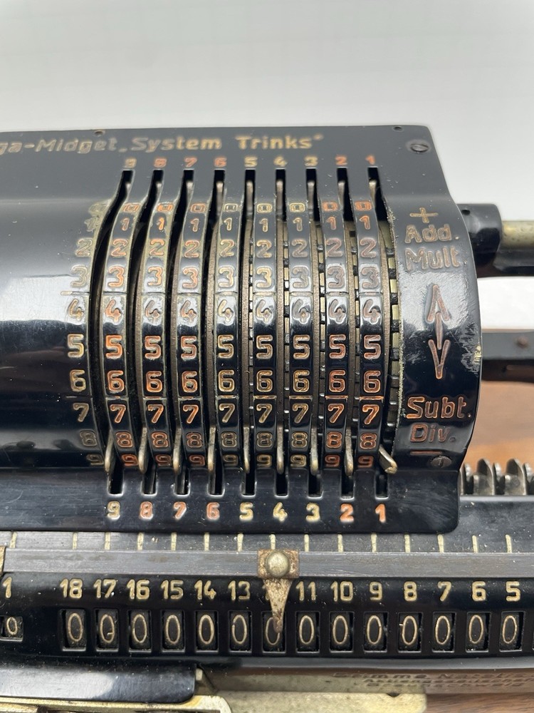 BRUNSVIGA MIDGET SYSTEM TRINKS CALCULATOR ADDING MACHINE 70062 GRIMMENATALIS