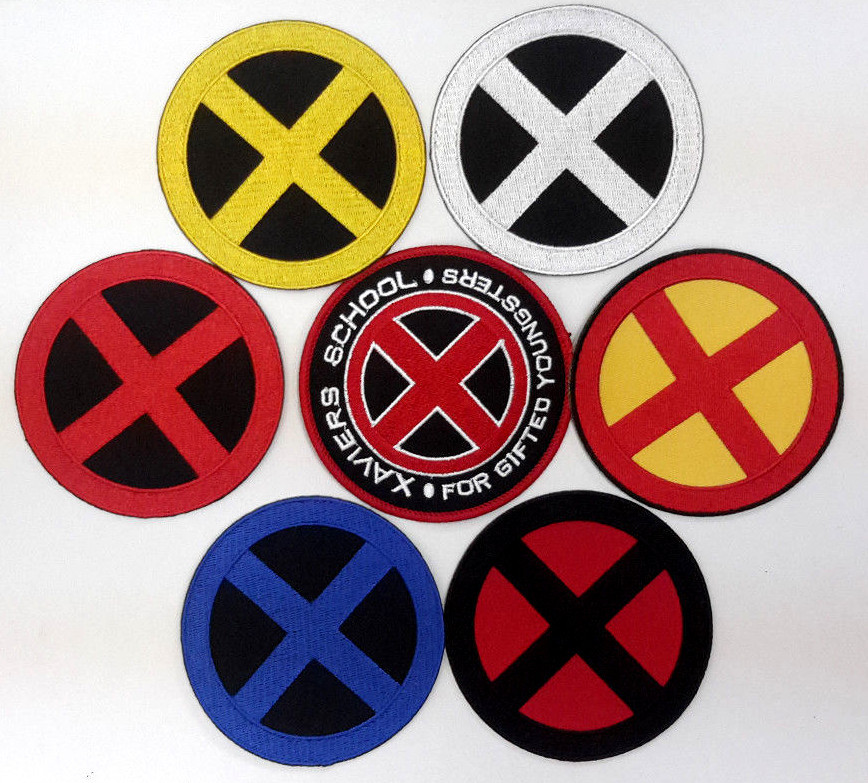 X-MEN Logo 3.5" Embroidered Cosplay Patch- 7 Different Available, Sets & Singles
