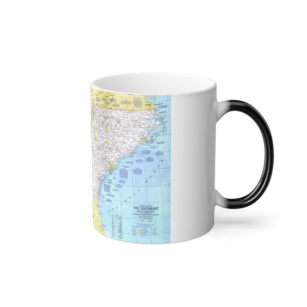 USA - Southeast 1 (1975) (Map) Color Changing Mug 11oz