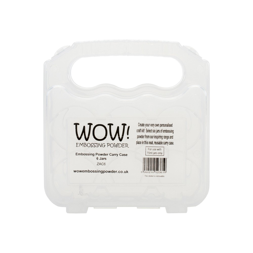 WOW! Embossing Powder Storage Case  w/Handle (Empty) Holds 6 Jars