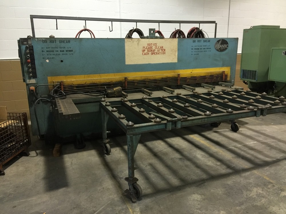 ATLANTIC 10' X 1/4" HYDRAULIC POWER SQUARING SHEAR