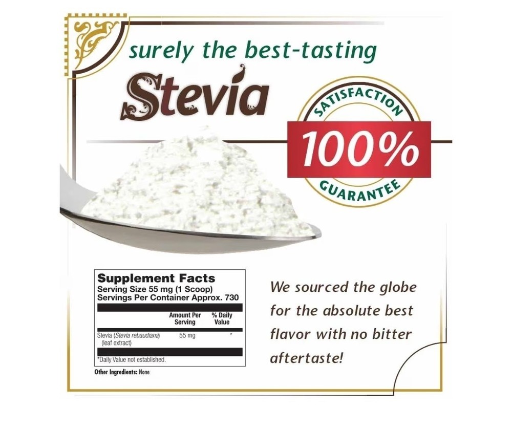 Kal Sure Stevia Extract Powder 1.3 Oz (2 Pack)