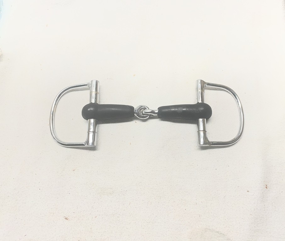 D-Ring Rubber Mouth Snaffle Bit  5-1/4 in
