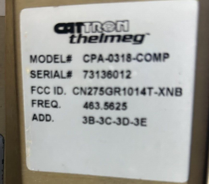 CATTRON THEIMEG CPA-0318-COMP RECEIVER DECODERS