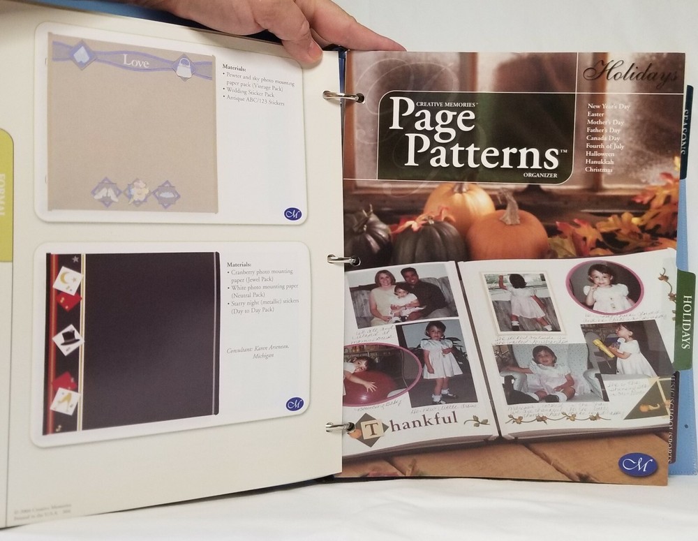 Creative Memories PAGE PATTERN NOTEBOOK scrapbooking page ideas.