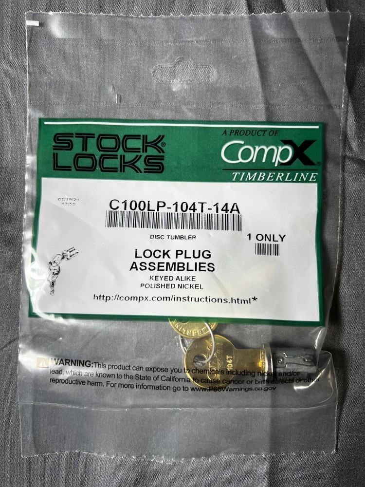 Comp X Lock Plug Assemblies C100LP-104T-14A