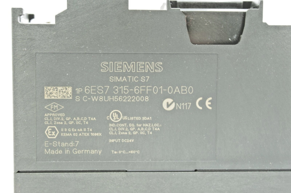 Siemens 6ES7 315-6FF01-0AB0 Simatic S7 Failsafe CPU Module READ 1